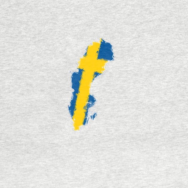 Painting Countries : Sweden Map by Calisi